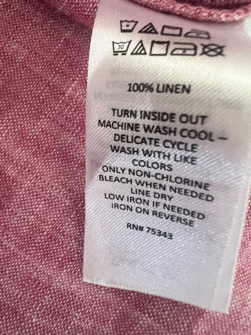 Rachel Zoe Linen Button Front Shirt mauve color S - Picture 8 of 11